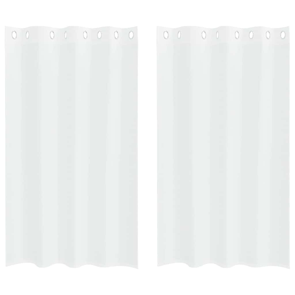 Voile Curtain with Curtains 2 pcs White 140x175cm Polyester